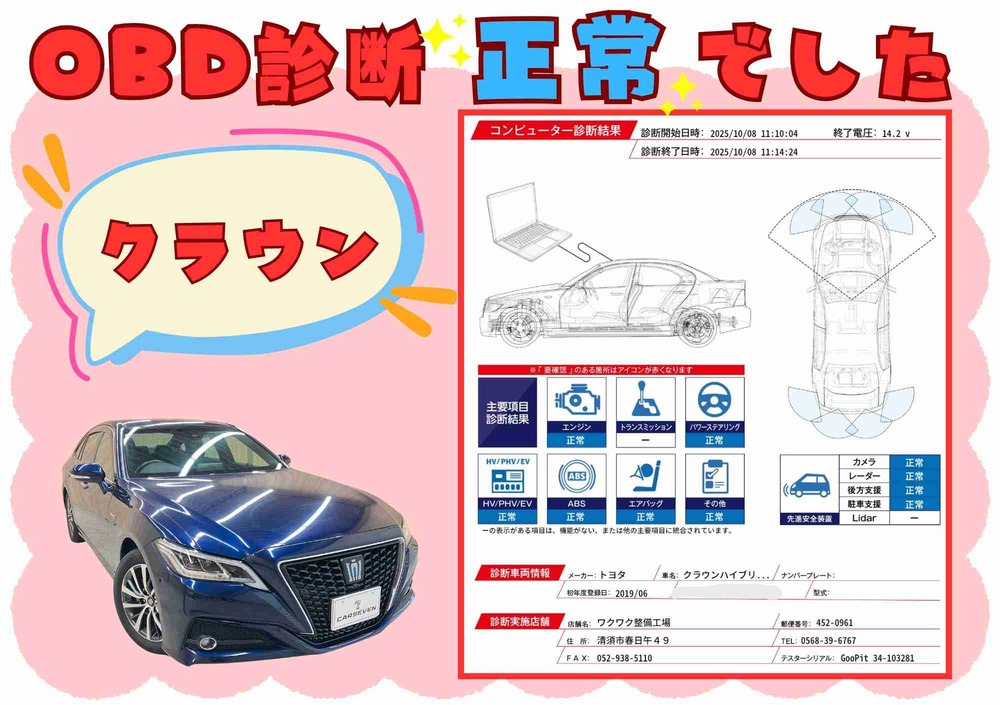 OBD故障診断結果