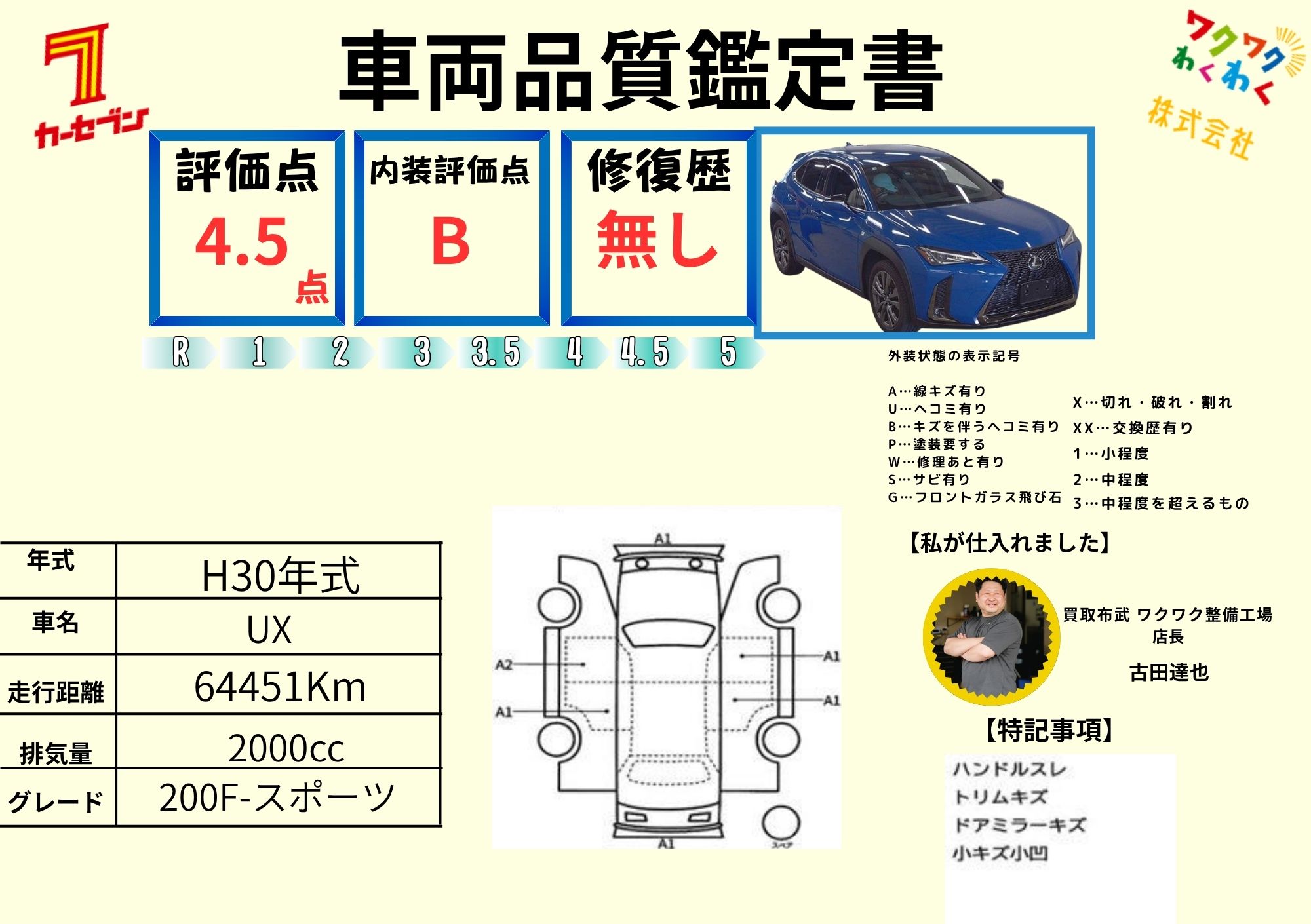 評価書1（4.5点 修復歴無）