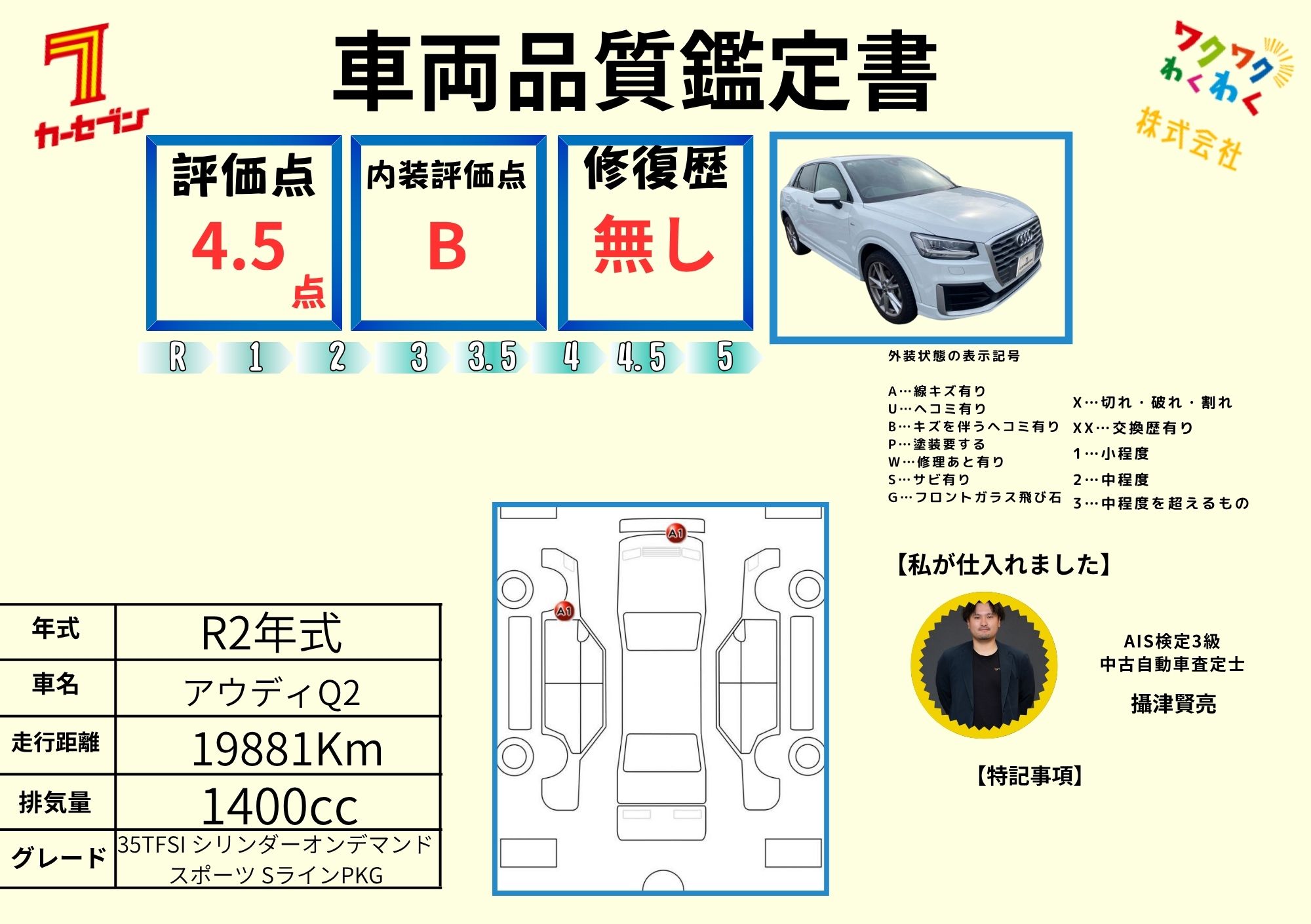 評価書1（4.5点・修復歴無）