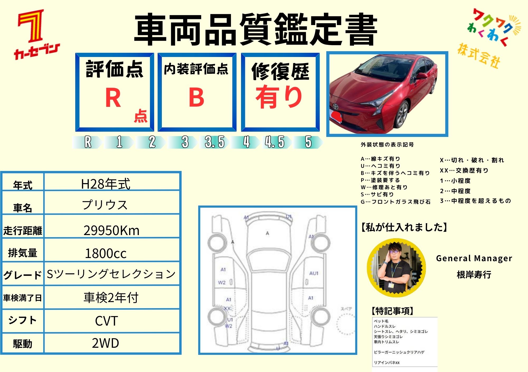 評価書（R点／修復歴有）