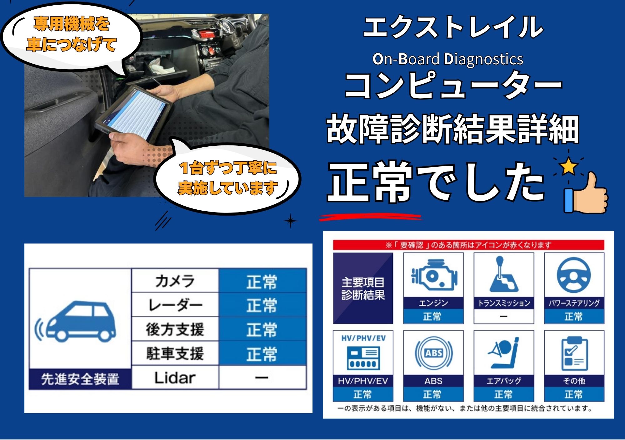 OBD故障診断結果を見る