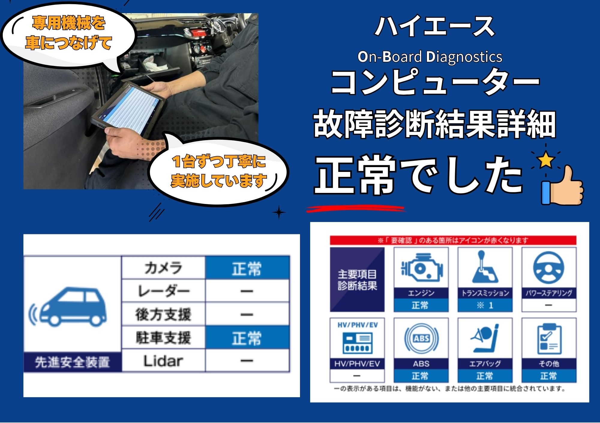OBD故障診断結果を見る