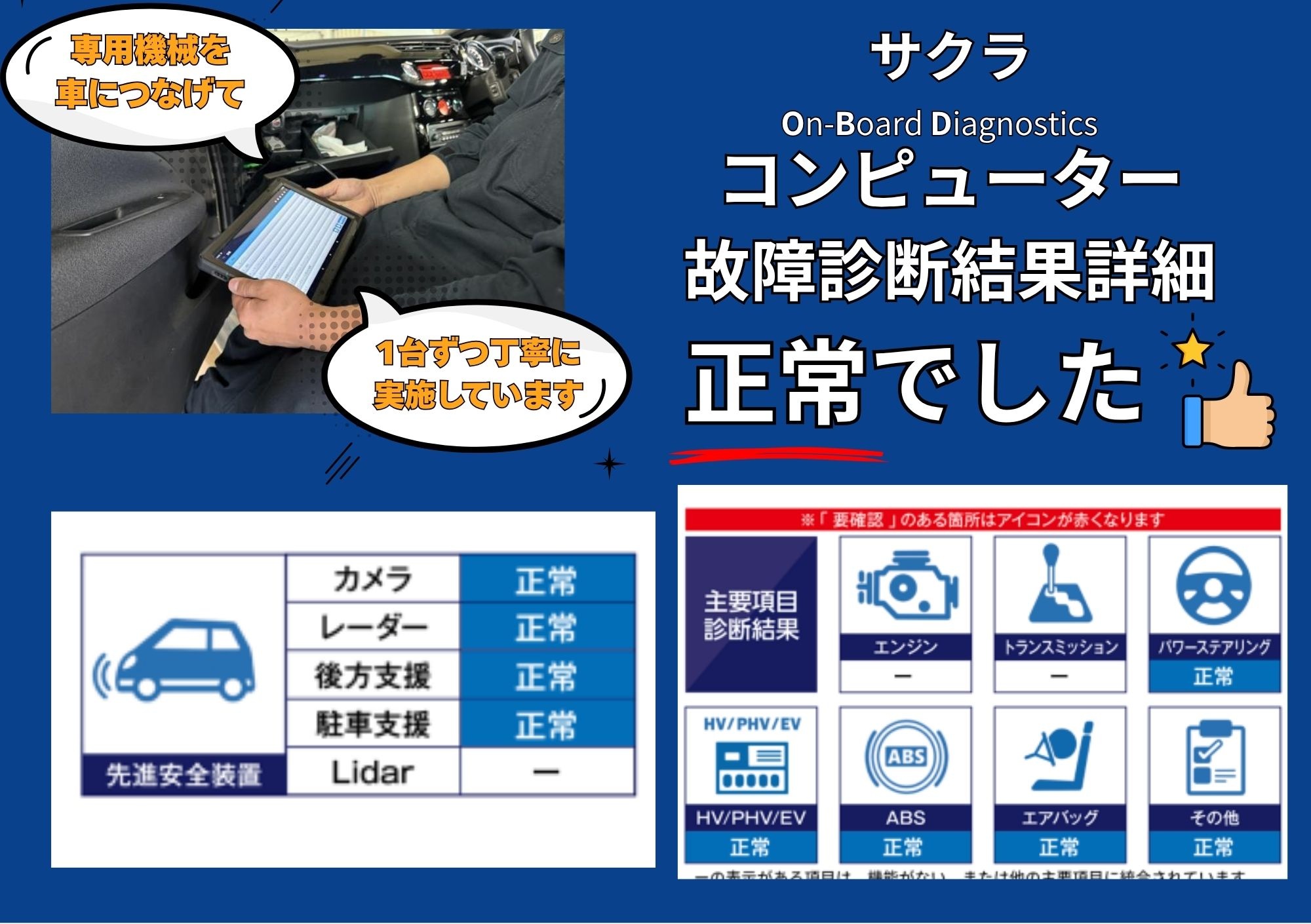 OBD故障診断結果を見る