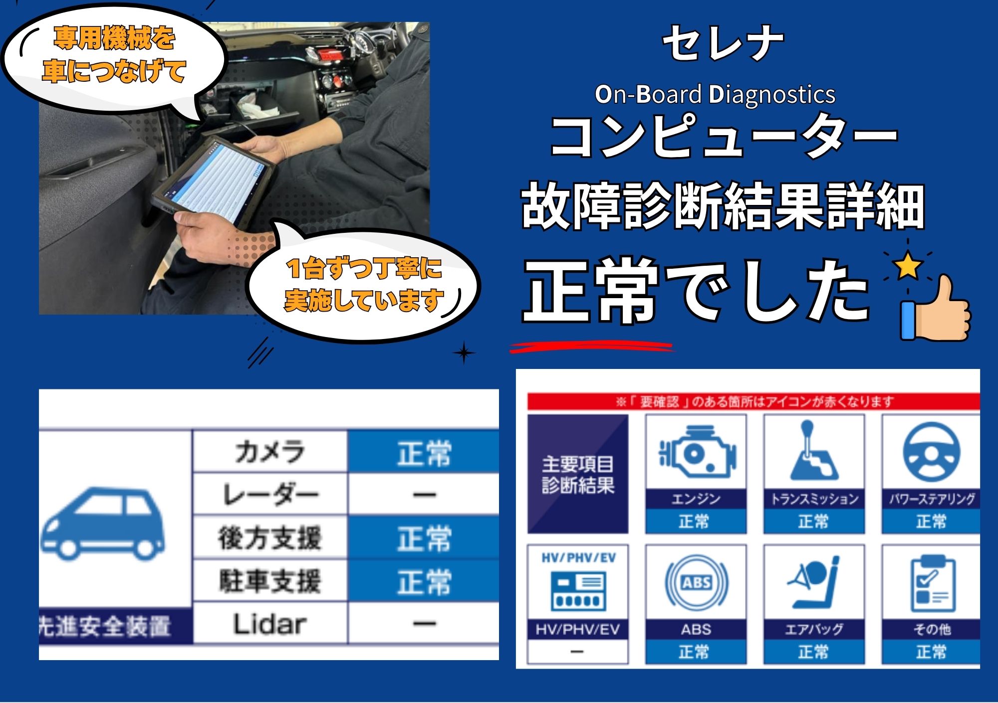 OBD故障診断結果を見る