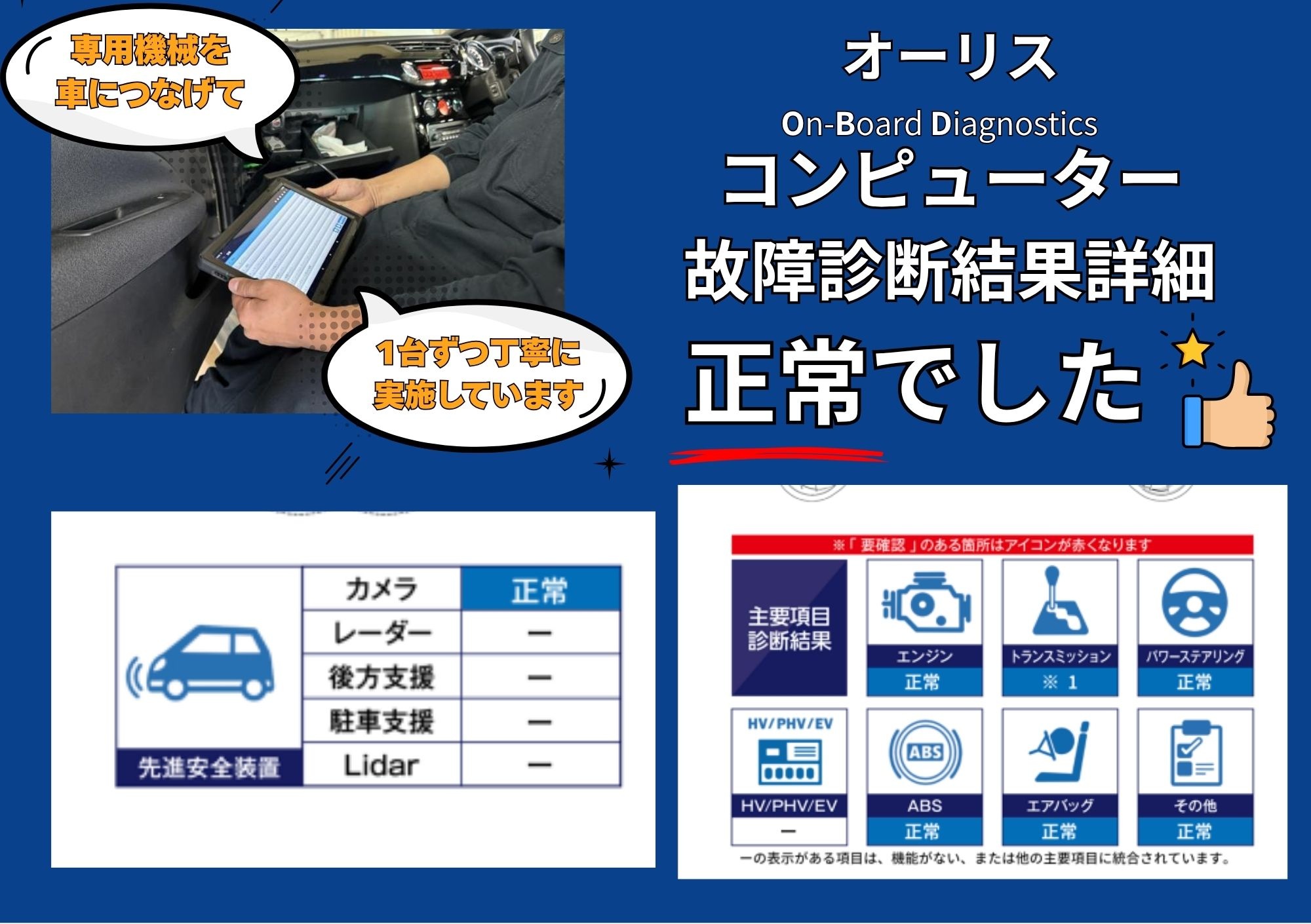 OBD故障診断結果を見る