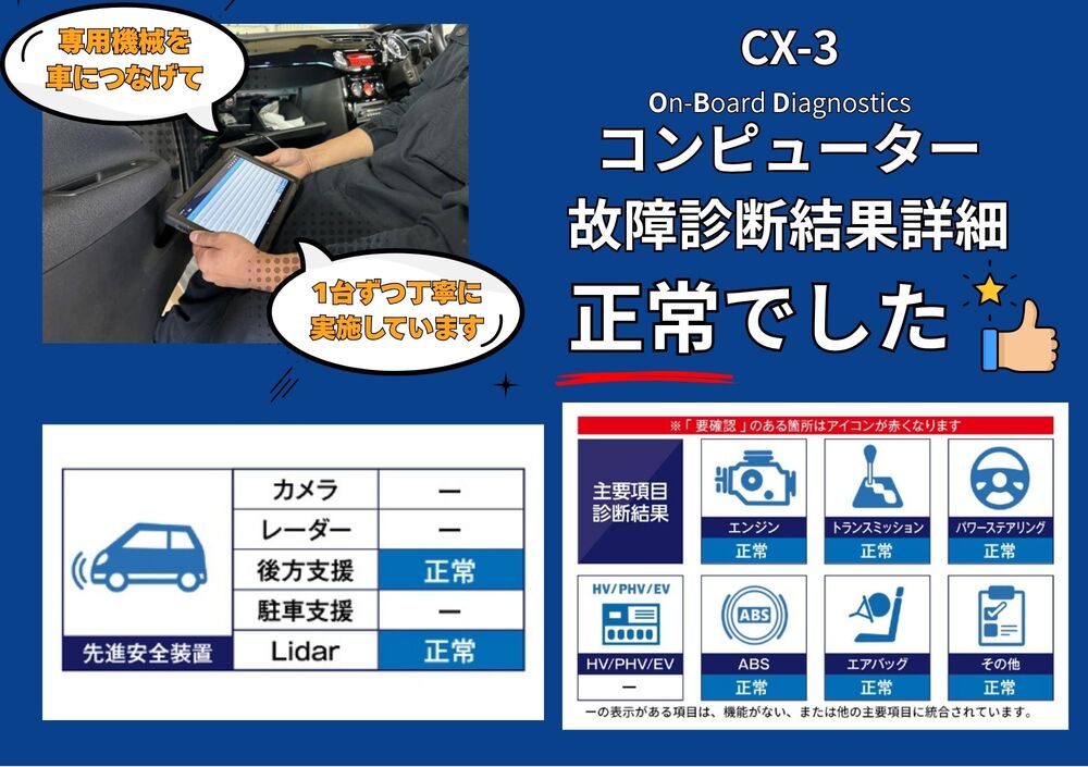 OBD診断結果・記録簿を見る