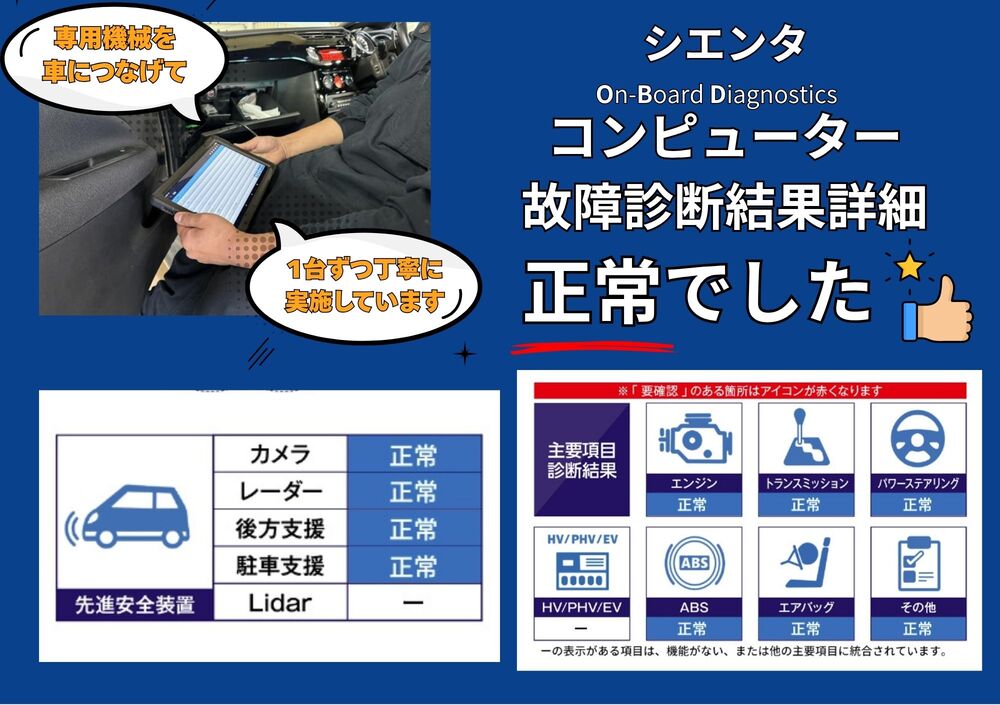 OBD診断済・記録簿を見る