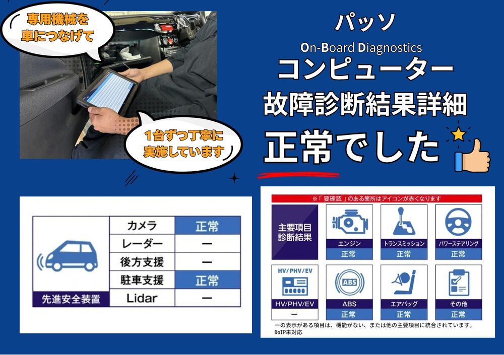 OBD診断結果・記録簿を見る
