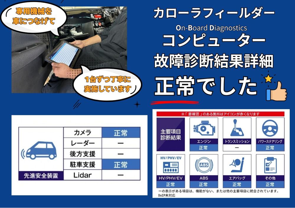 OBD診断結果・記録簿を見る
