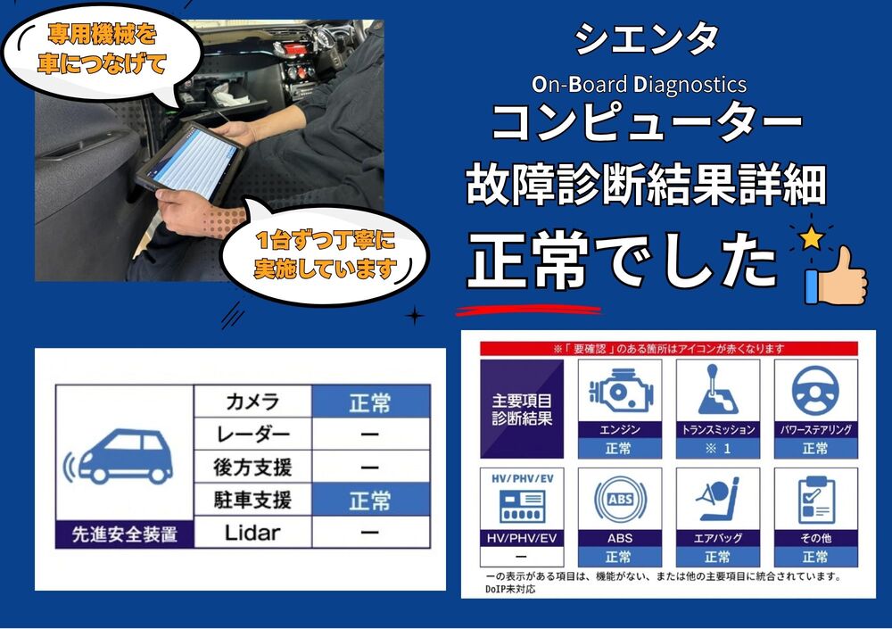 OBD診断結果・記録簿を見る